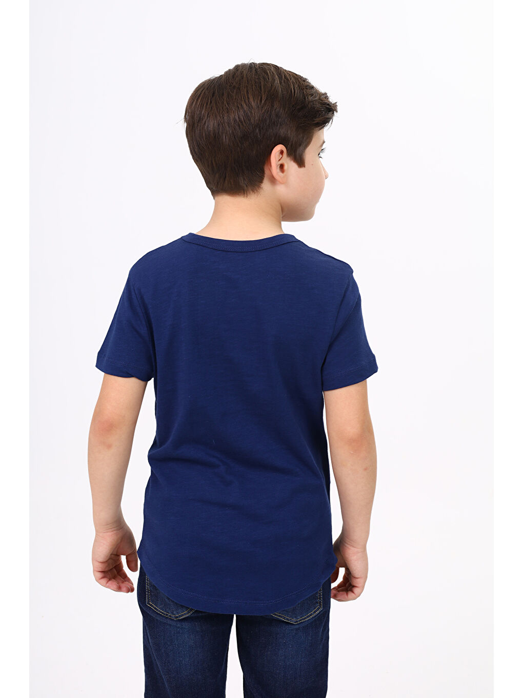 Lacivert Erkek Çocuk Baskılı Tişört-3