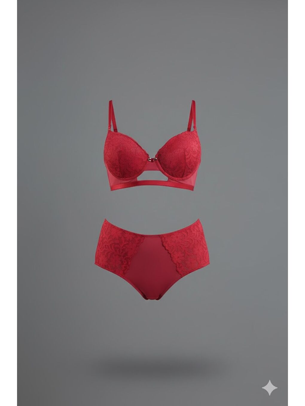 Desteksiz Sütyen Külot Takım C14159 Bordo