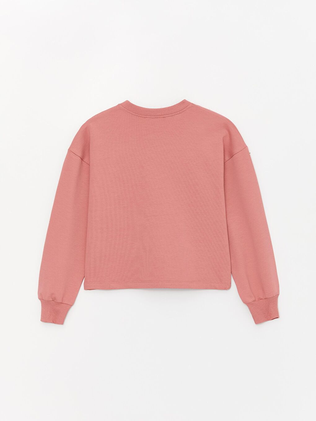 Pembe Kız Çocuk Çiçek Cepli Nakışlı SweatShirt-1