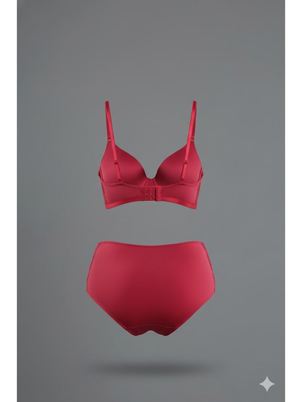 Desteksiz Sütyen Külot Takım C14159 Bordo-1