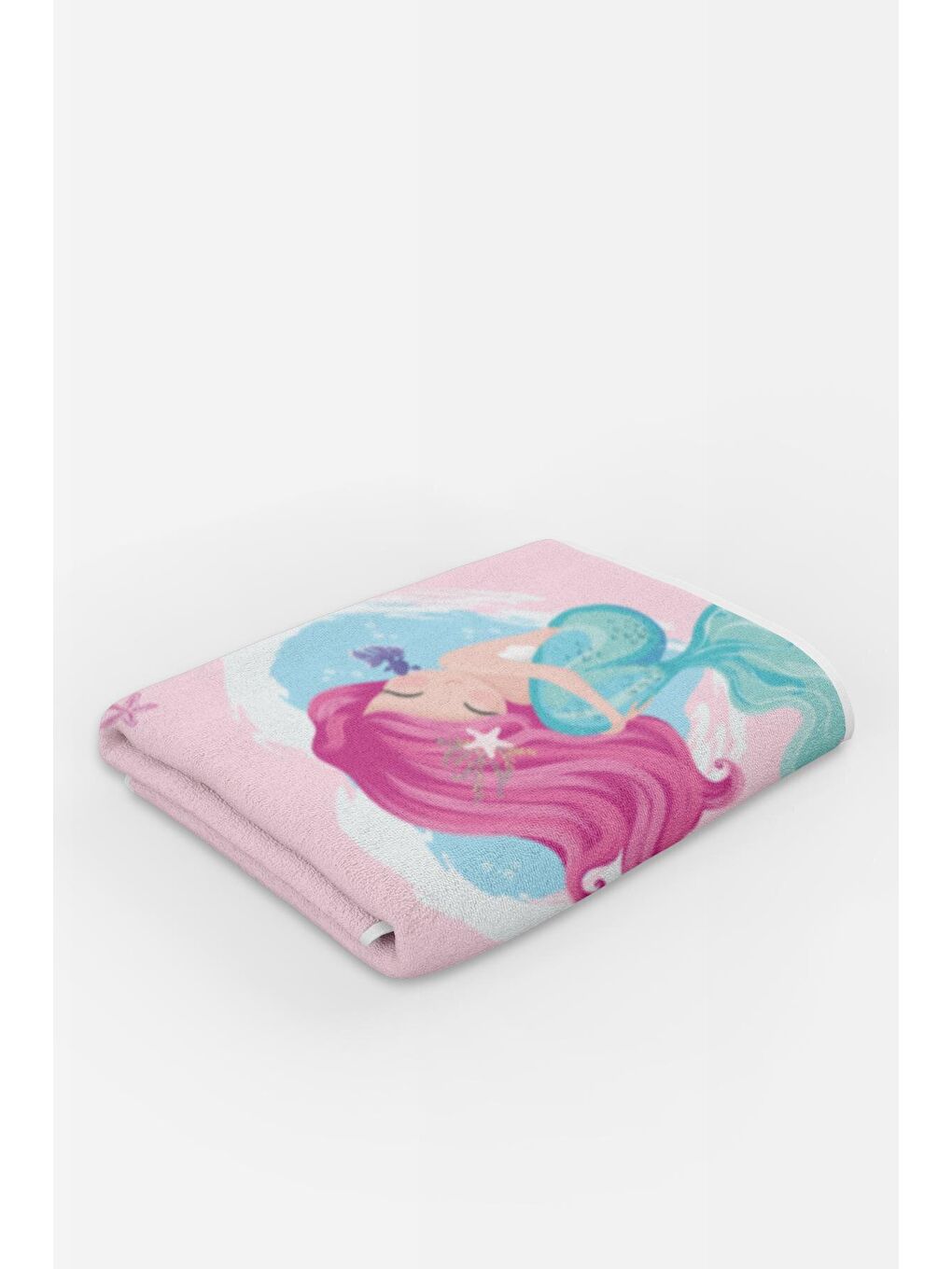 Karışık Deniz kızı desenli, baskılı 75x150 cm bebek/çocuk plaj havlusu-2