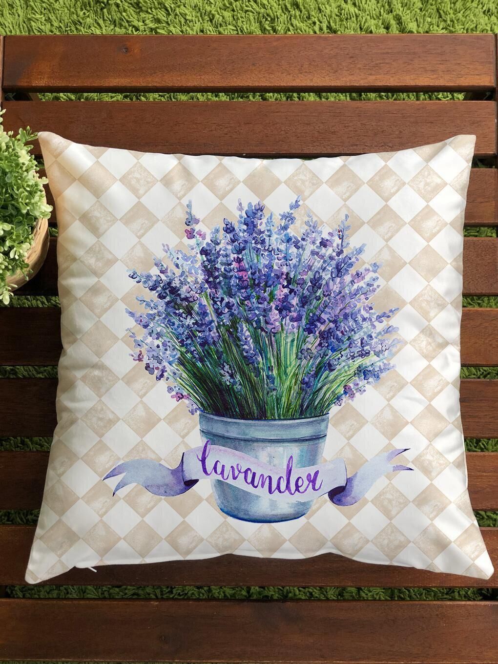 Ekru Kadife Doku Çift Taraf Baskılı Bahar Desenleri 43x43 cm Tekli Kırlent Kılıfı-3