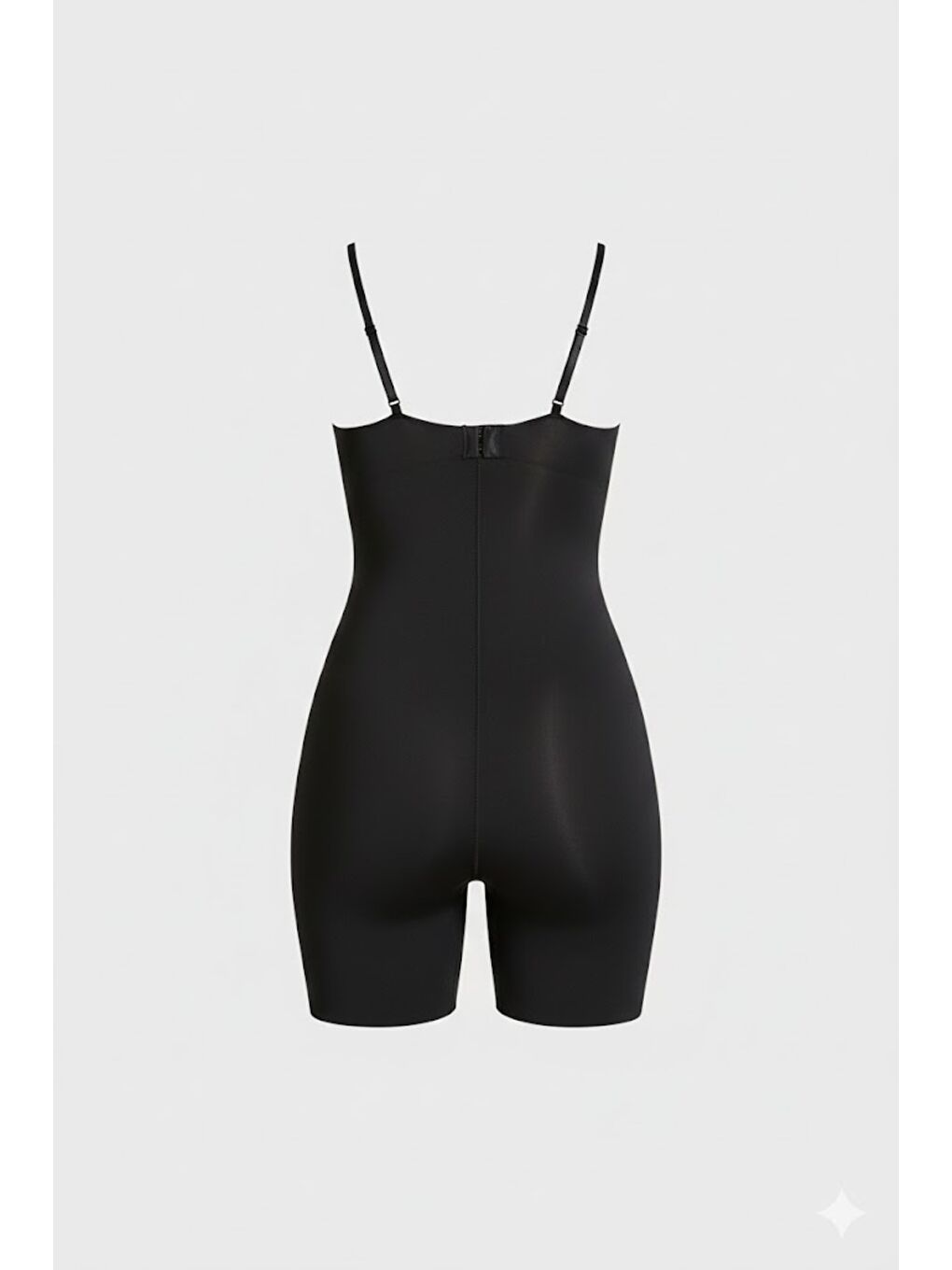 C12758 Kadın Lazer Kesim Göğsü Açık Paçalı Korse Siyah-1