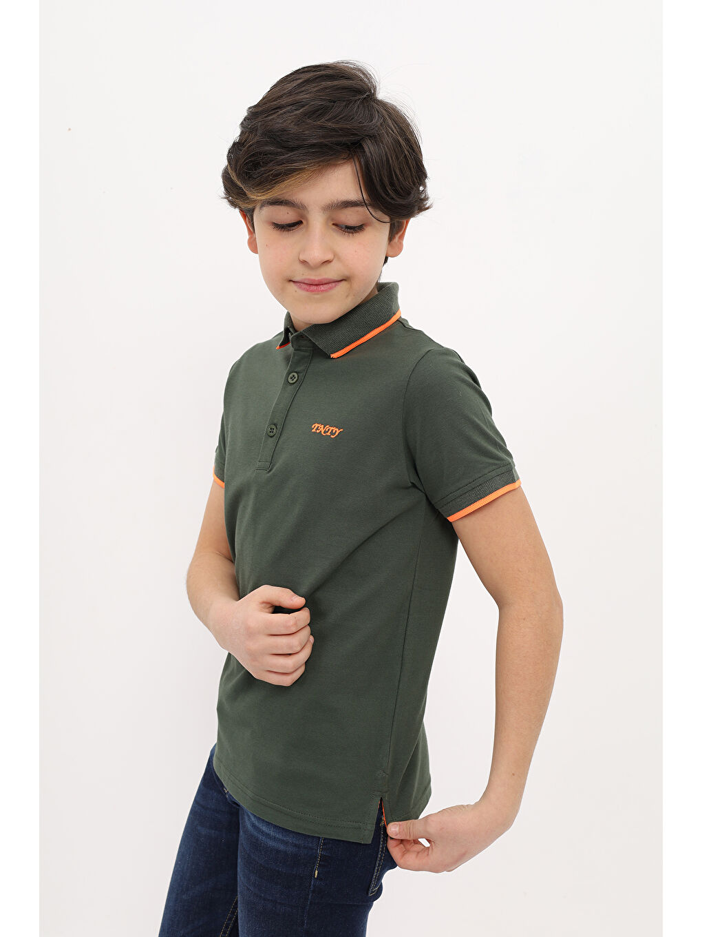 Haki Erkek Çocuk Tişört-3