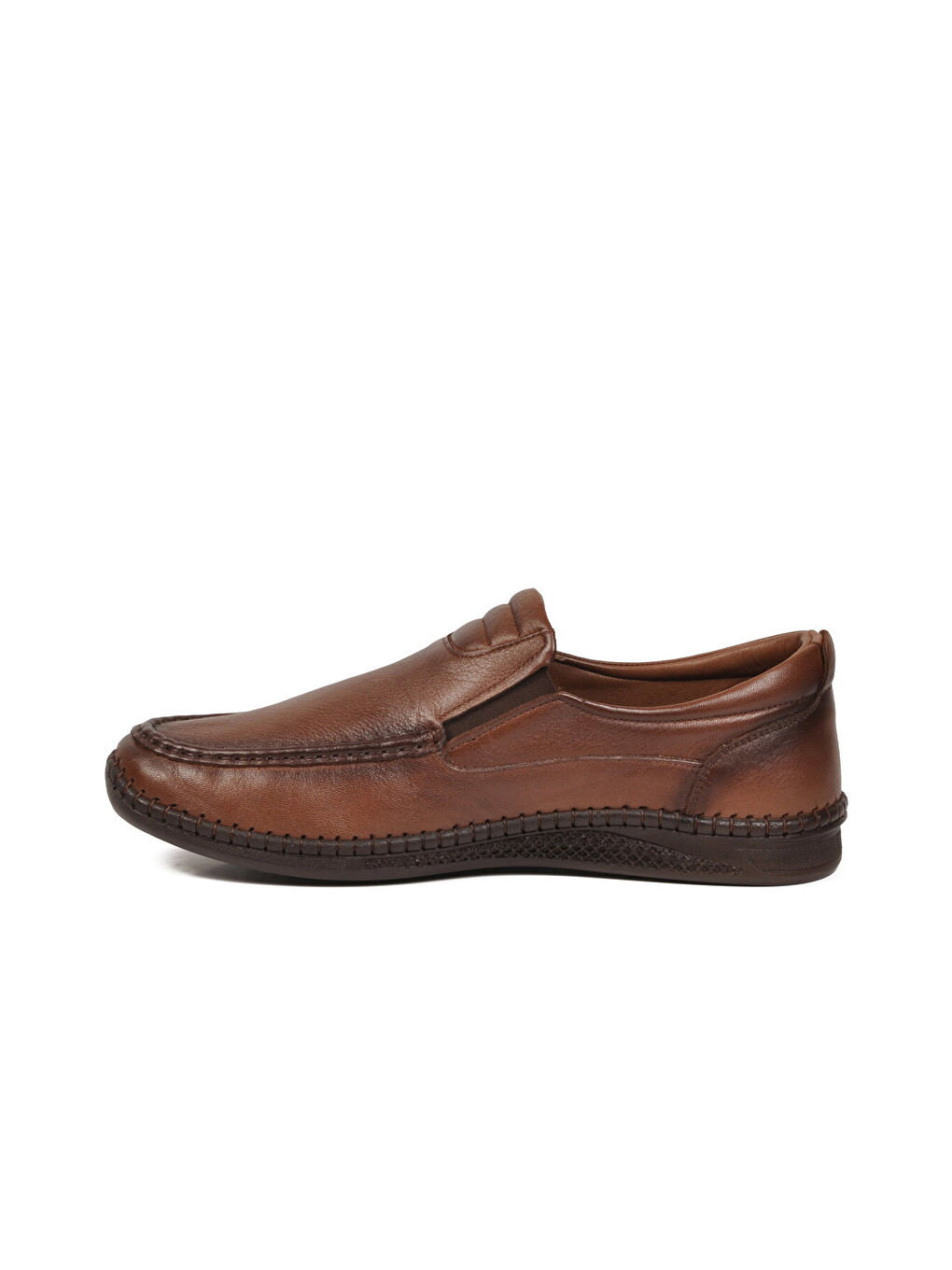 Kahverengi Erkek Ceviz Hakiki Deri Hafızalı Rahat Taban Smart Casual Ayakkabı Loafer M741 M-3