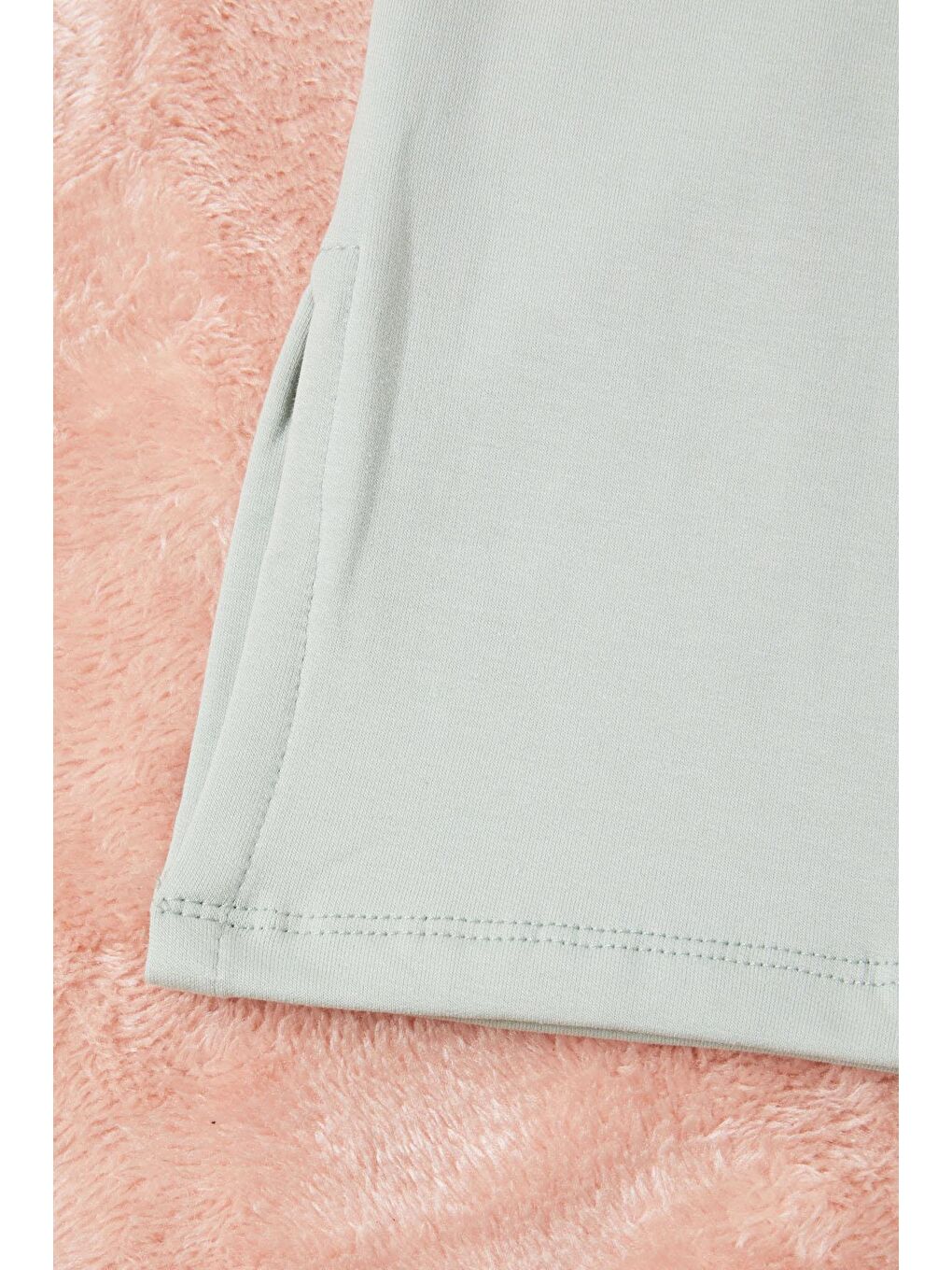 Yeşil Los Angeles Sırt Baskılı Yırtmaçlı Kız Çocuk Eşofman Takımı 16711-3