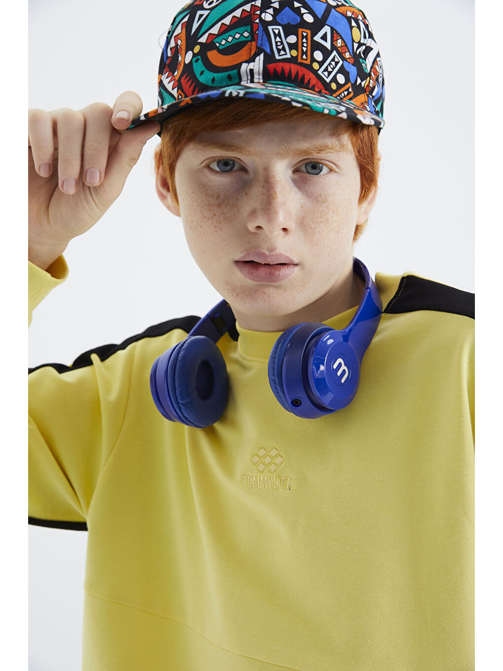 Sarı Basic O Yaka Erkek Çocuk Sweatshirt - 11182-1