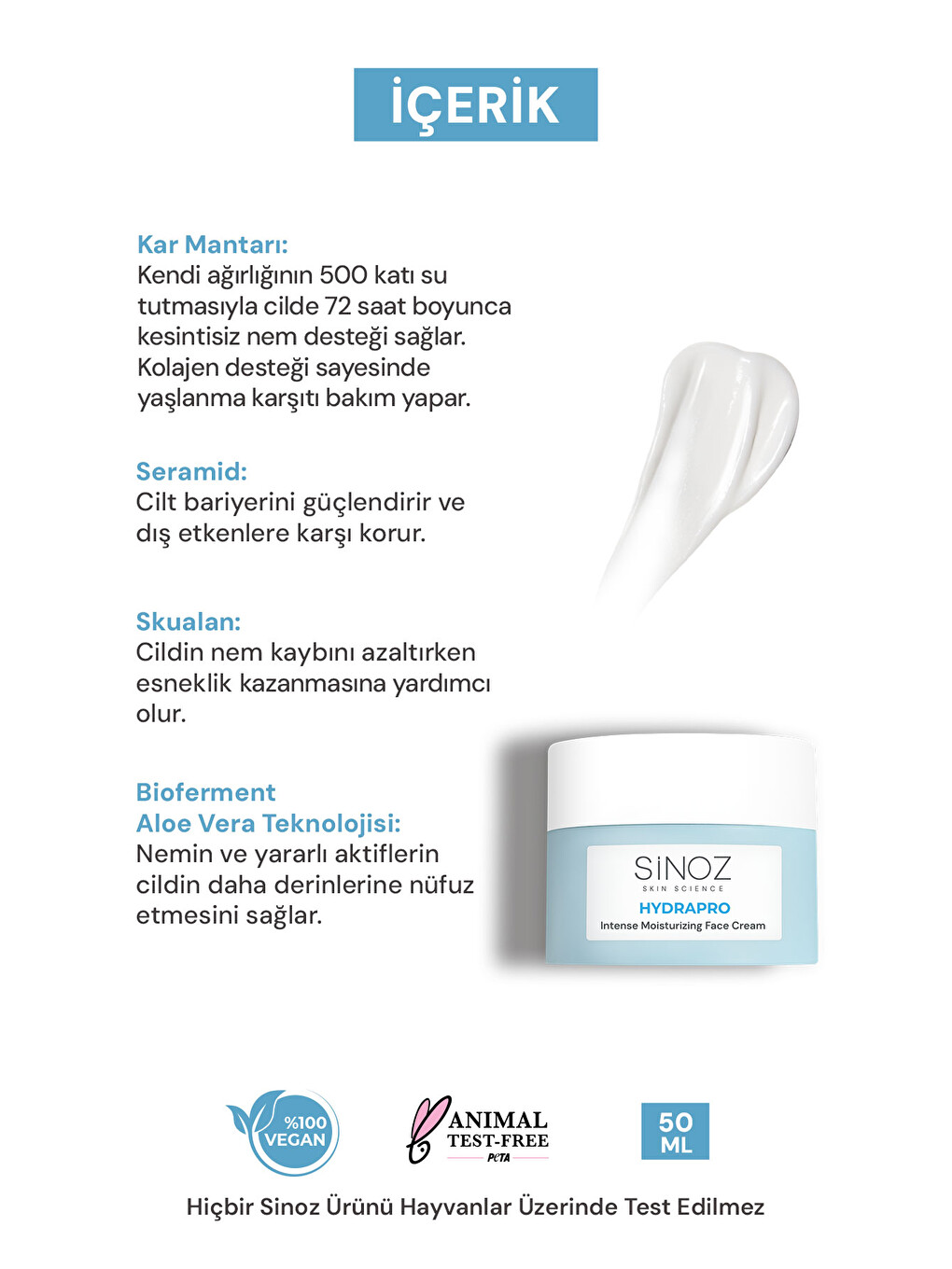 Hydrapro Su Bazlı 72 Saat Yoğun Nemlendirici Yüz Bakım Kremi 50 Ml-2