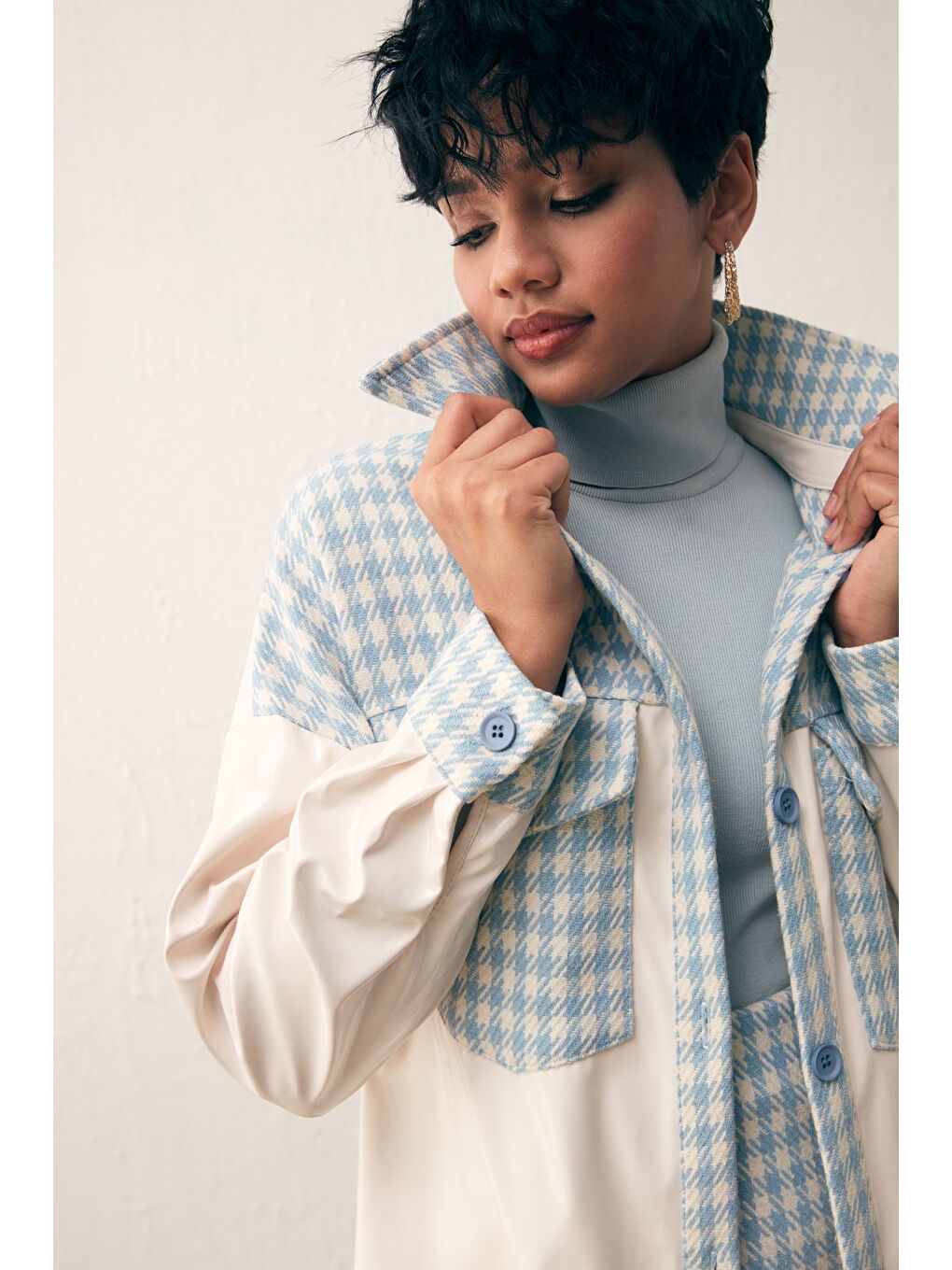 Rugan Kazayağı Gömlek - Bebe Mavi-1