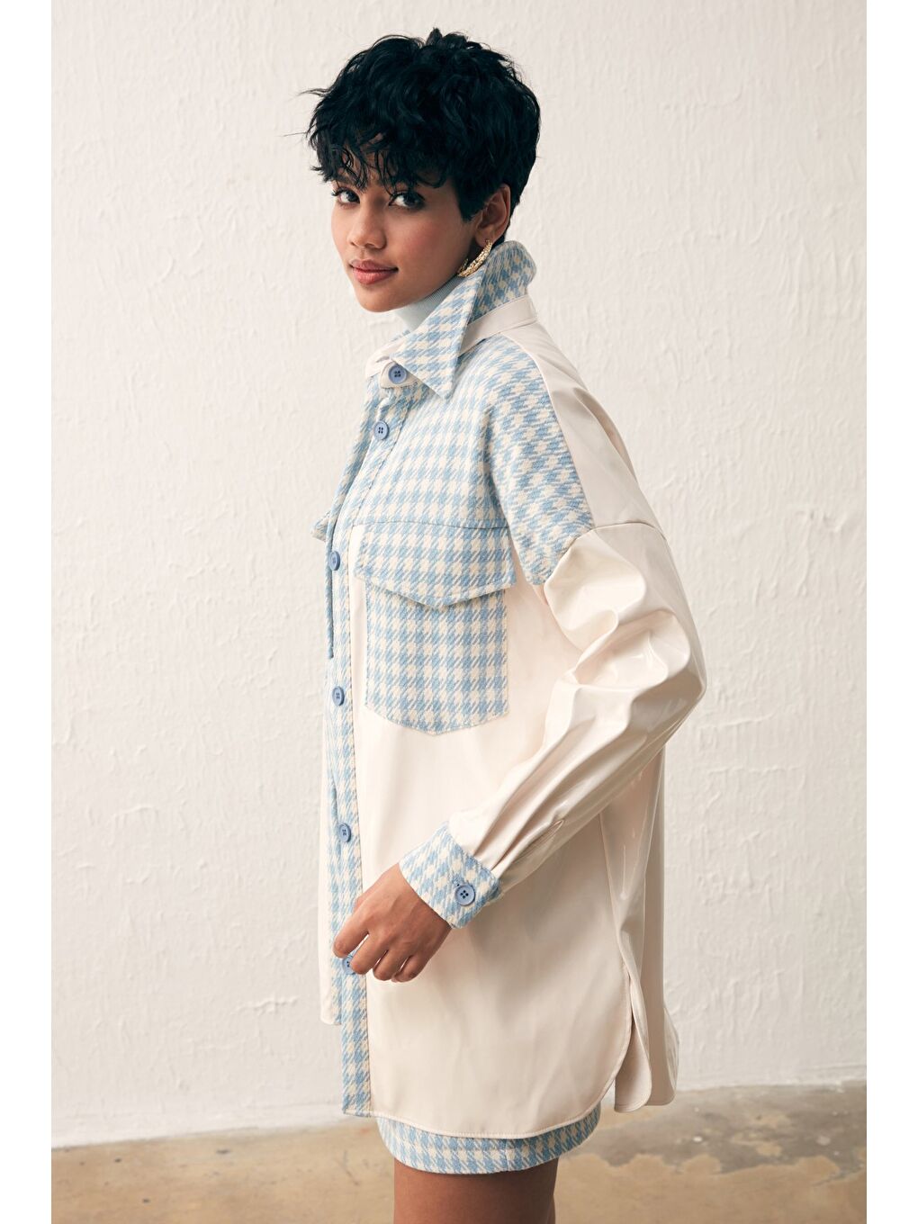 Rugan Kazayağı Gömlek - Bebe Mavi-6