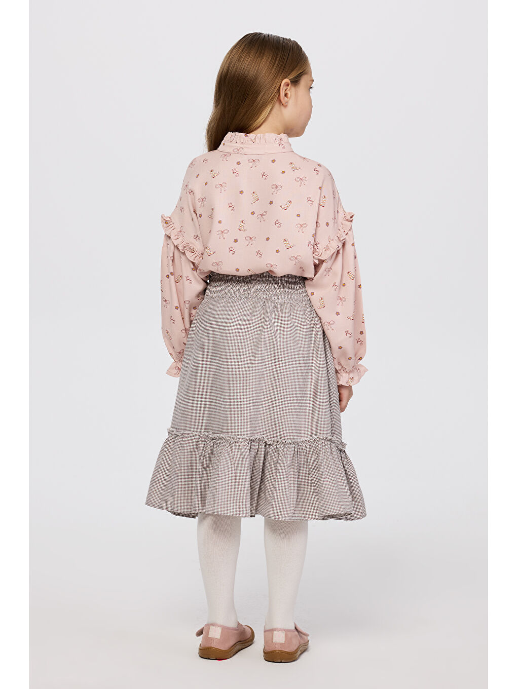 Kahverengi Kız Çocuk Etek Kahve-6