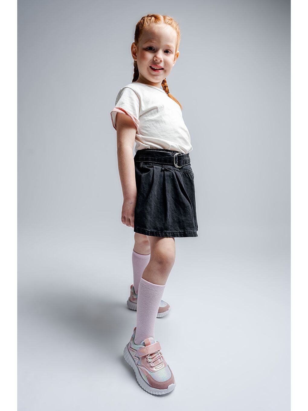 Pembe Kız Çocuk Pudra Spor Ayakkabı-1