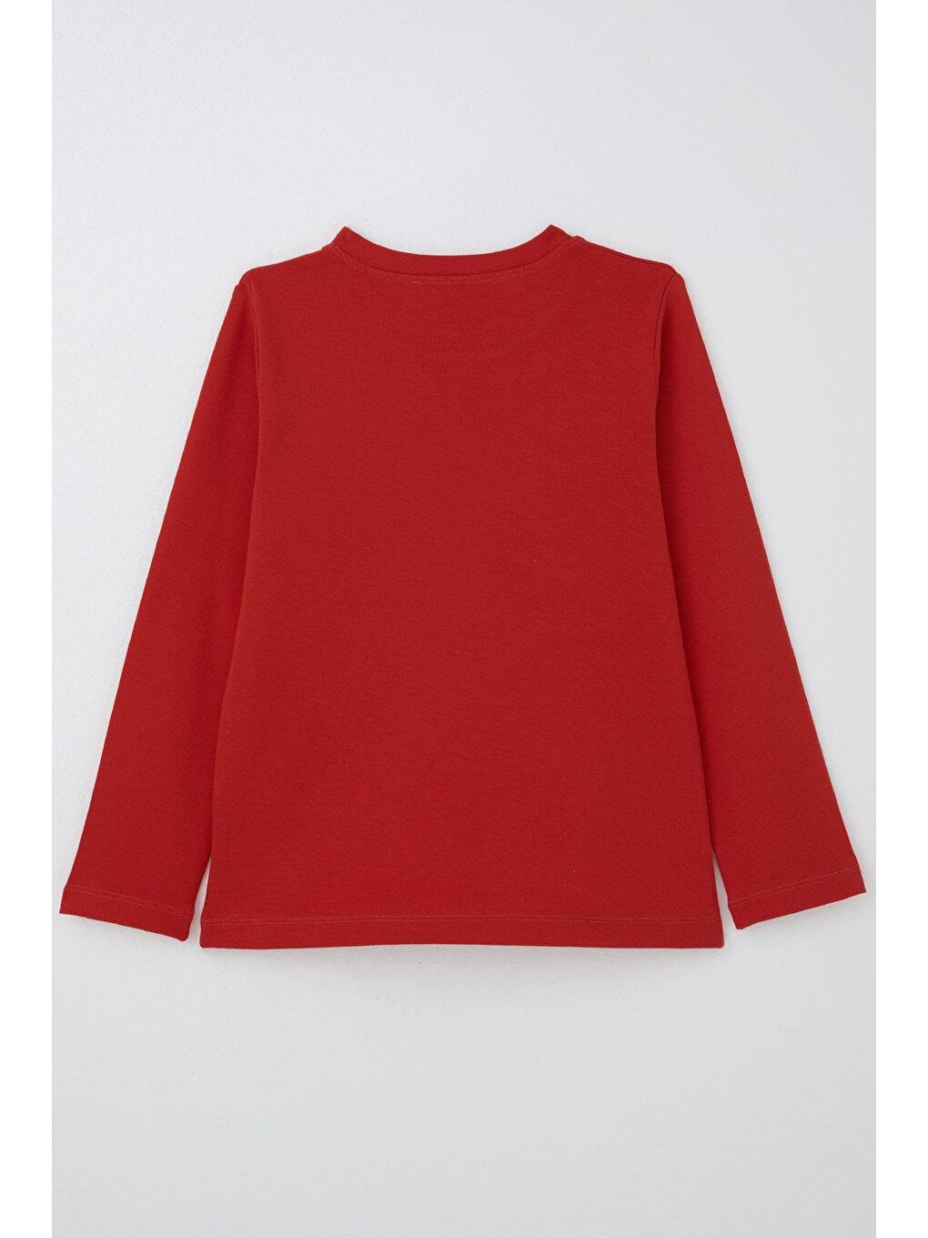 Kırmızı Erkek Çocuk Sweatshirt Basic Narçiçeği (4-8 Yaş)-1