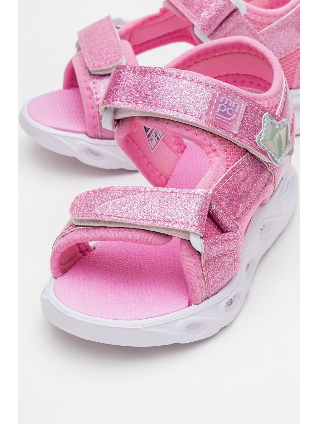 Kız Çocuk Pembe Işıklı Anatomik Hafif Günlük Sandalet-1