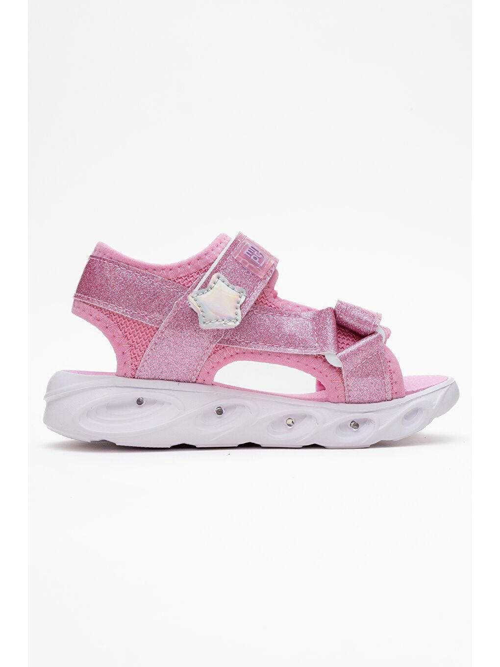 Kız Çocuk Pembe Işıklı Anatomik Hafif Günlük Sandalet-3