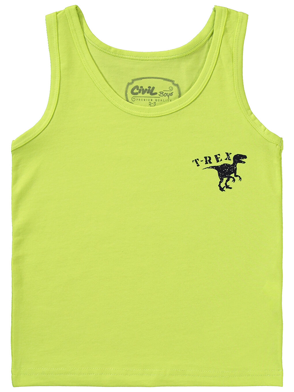 Boys Erkek Çocuk 3'lü Atlet Set 2-10 Yaş Yeşil-2