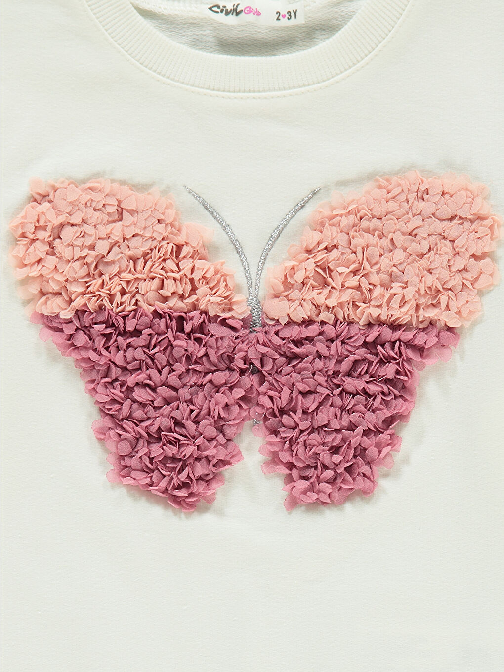 Kız Çocuk Sweatshirt 2-5 Yaş Ekru-2