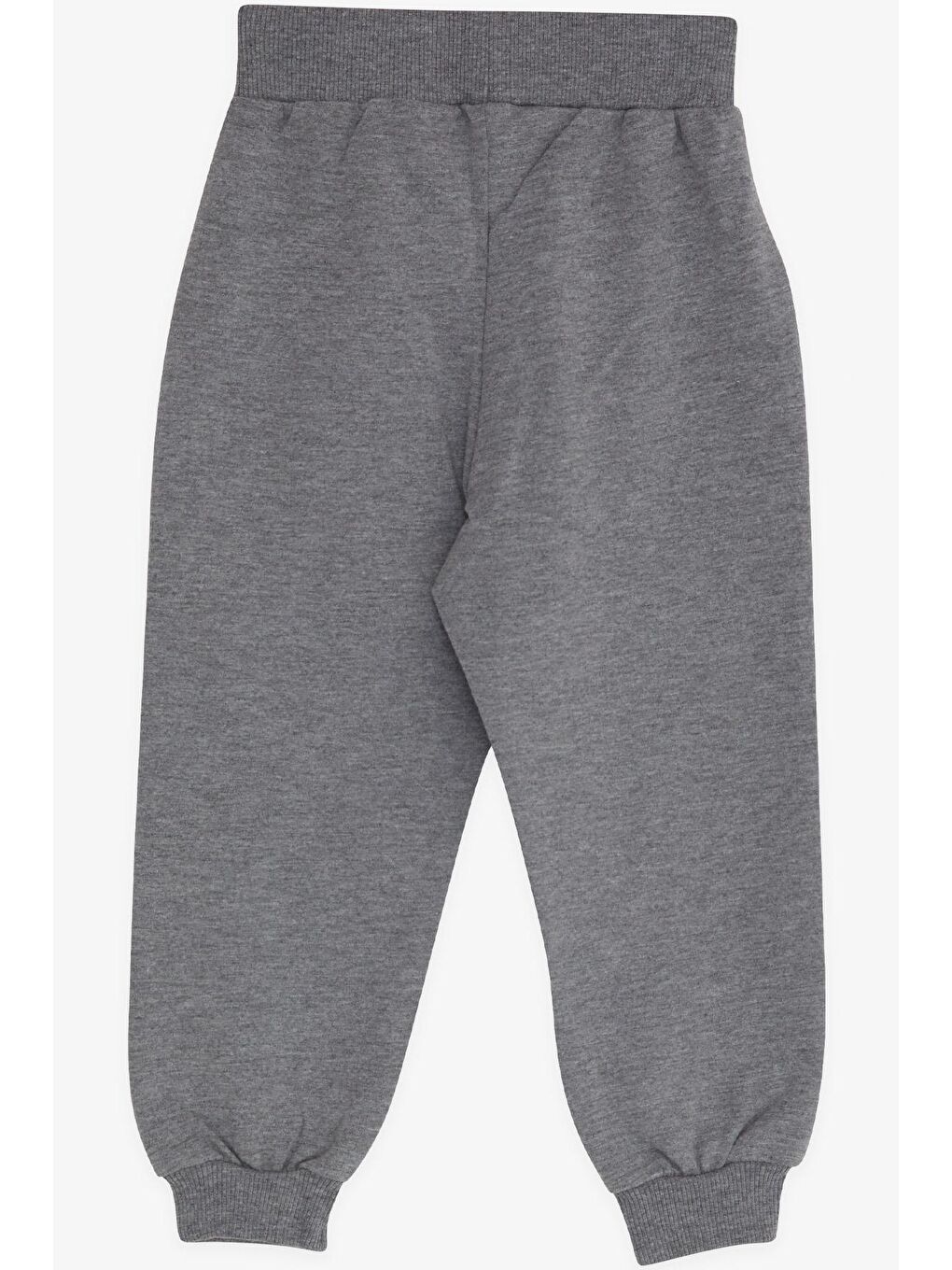 Bej Erkek Bebek Eşofman Altı Dizi Nakışlı Gri Melanj (1.5-2 Yaş)-1