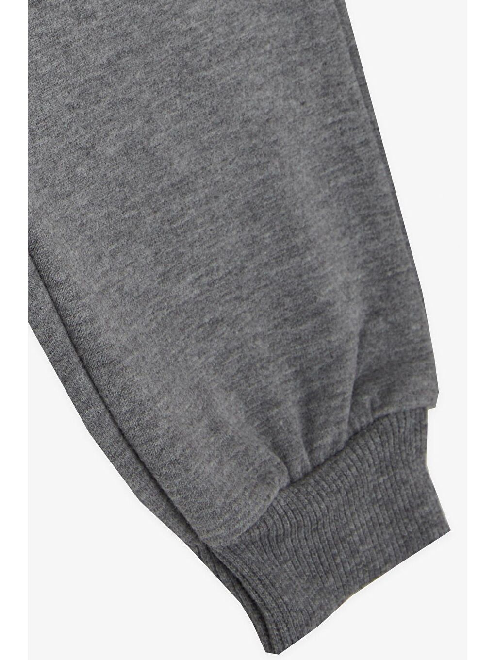 Bej Erkek Bebek Eşofman Altı Dizi Nakışlı Gri Melanj (1.5-2 Yaş)-4
