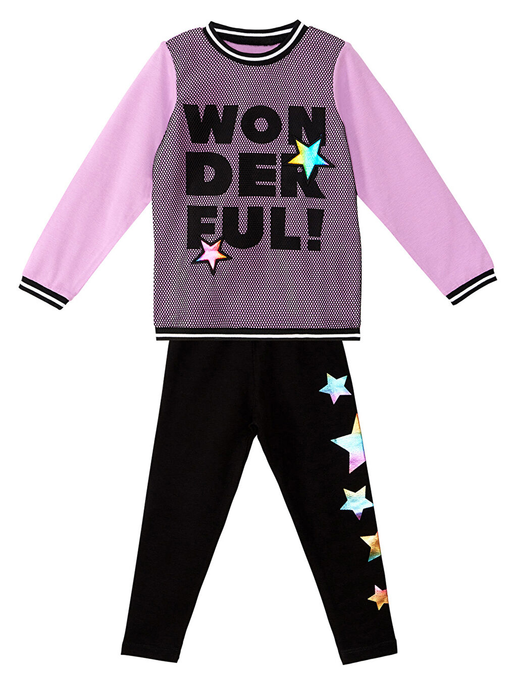 Karışık Wonderful Fileli Kız Çocuk Tunik Tayt Takım-2