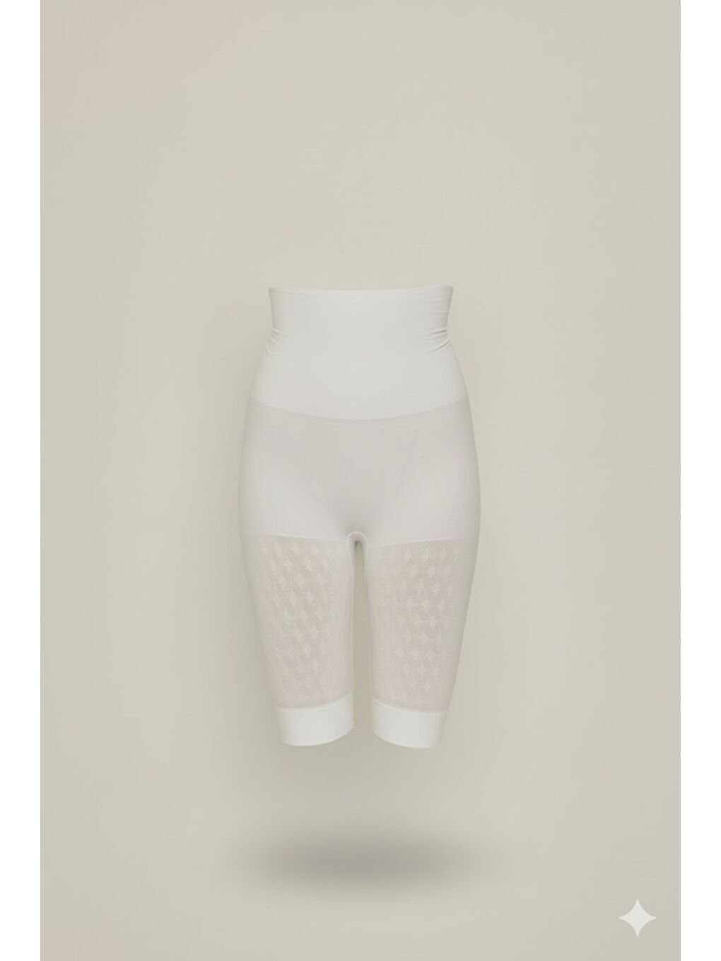 C12015 Kadın Double Uzun Paça Korse Beyaz