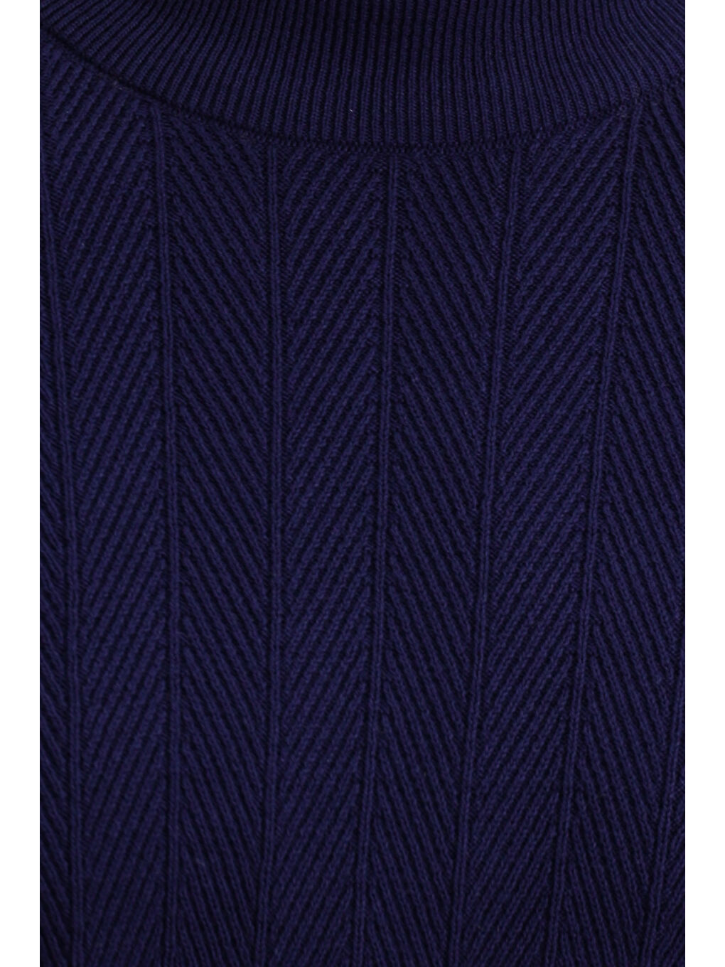 Lacivert Bato Yaka Slim Fit Dar Kesim Desenli Pamuklu Triko Büyük Beden Kazak-6