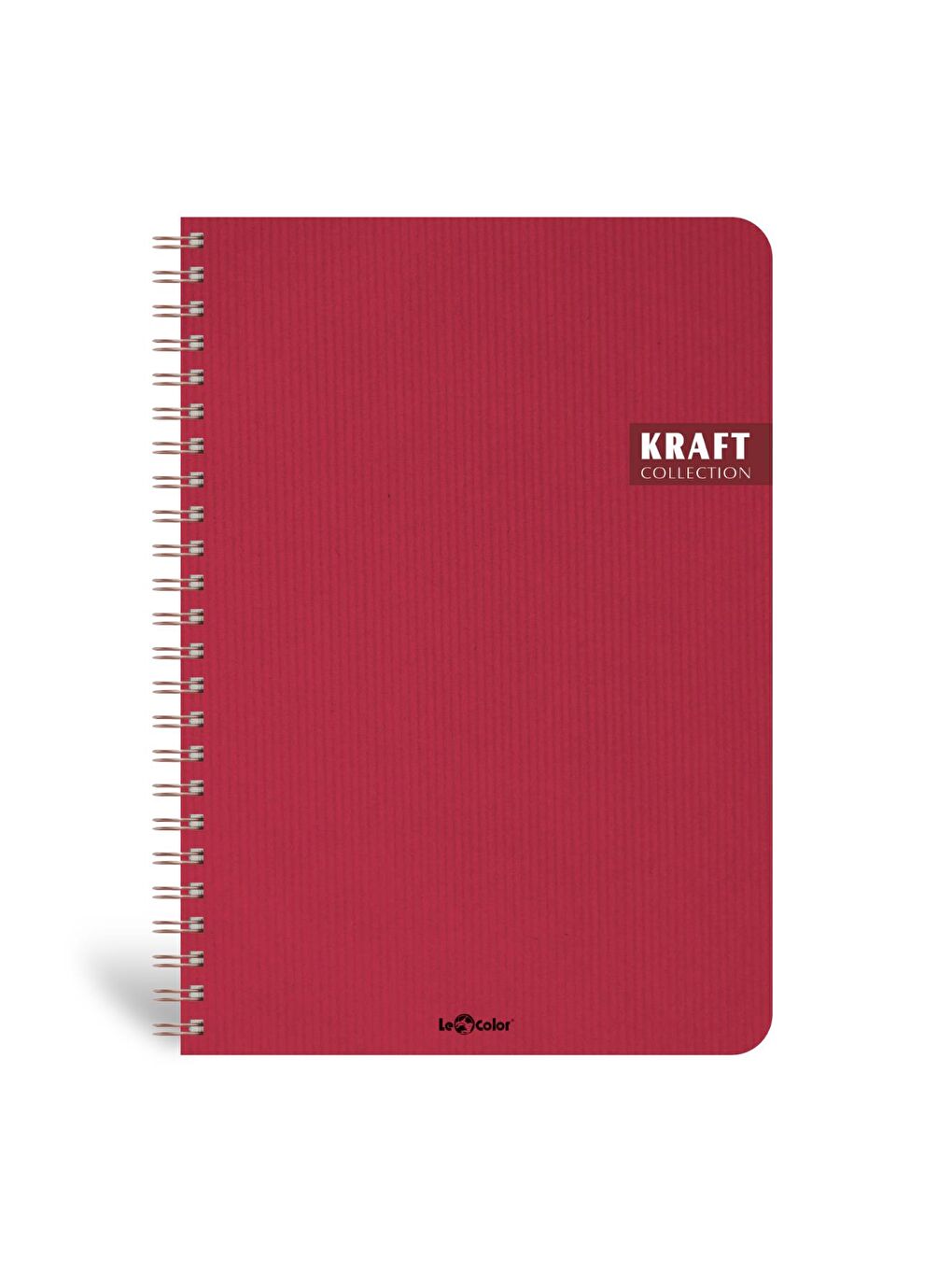 Kraft Ofis Defter Spiralli Kareli Kırmızı