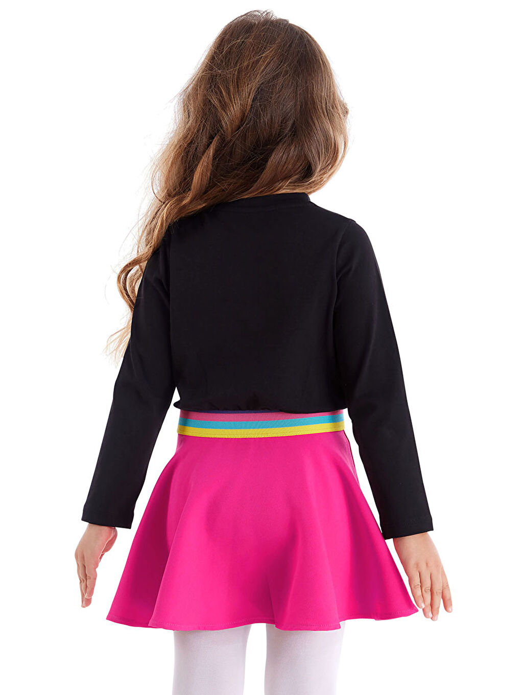 Karışık Emojili Kız Çocuk Elbise-1