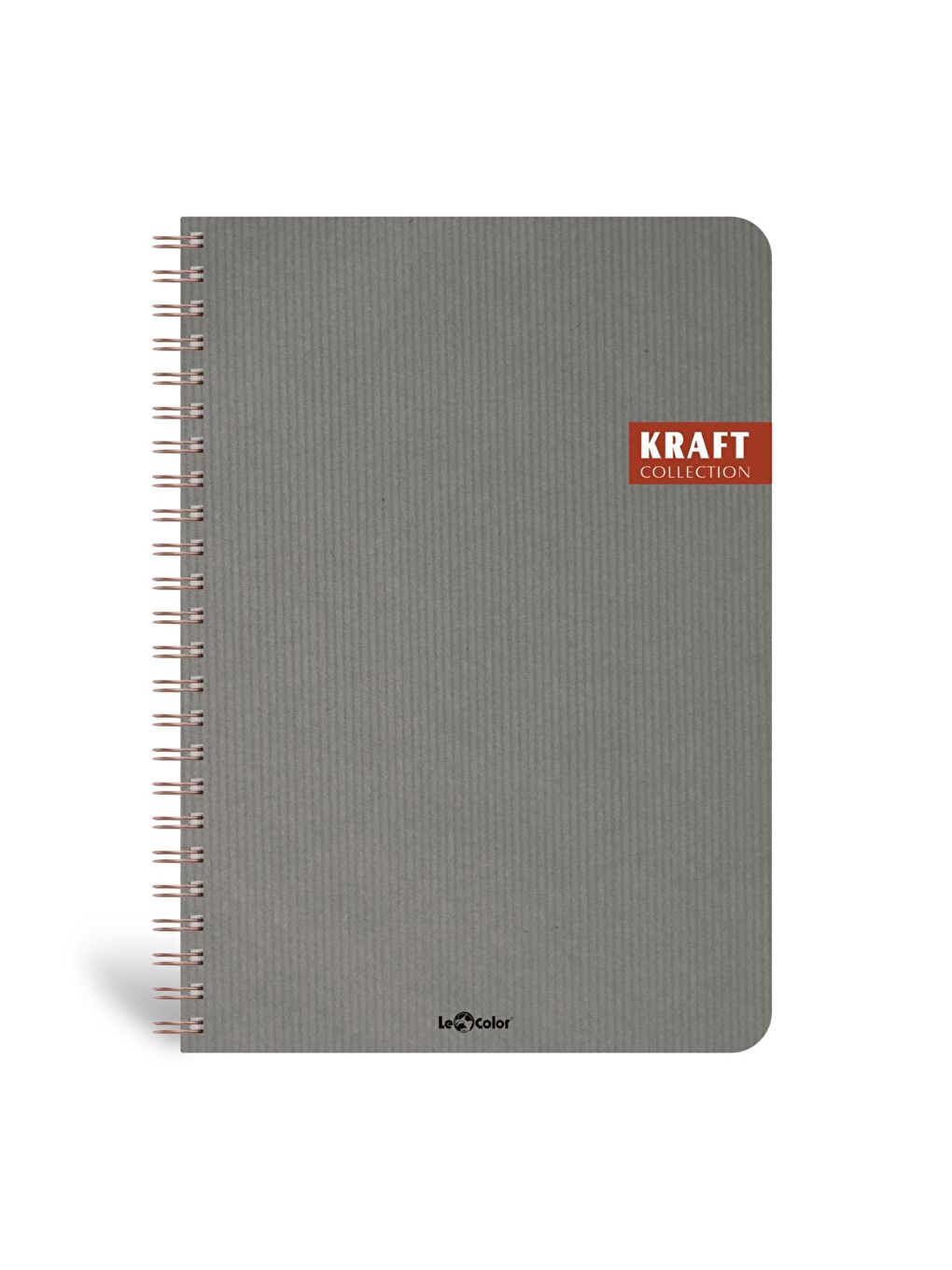 Kraft Ofis Defter Spiralli Çizgili Gri