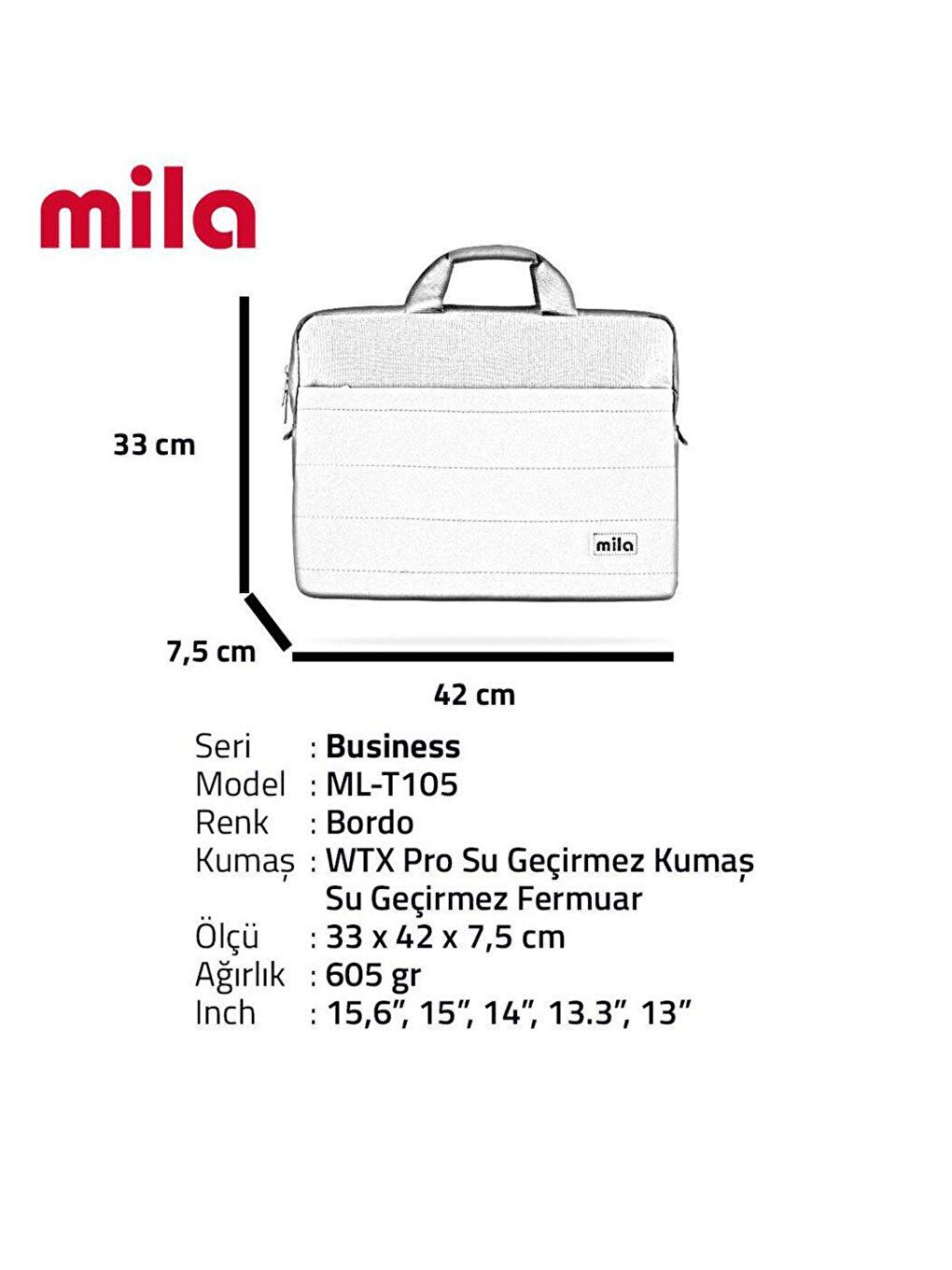 Bordo ML-T105 Su Geçirmez Kumaş 15.6" Laptop Çantası-4