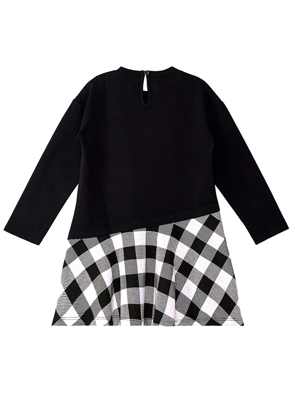 Siyah Havalı Kedi Kız Çocuk Elbise-3