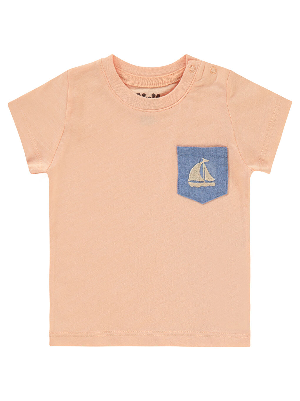 Pembe Baby Erkek Bebek Tişört 6-18 Ay Somon