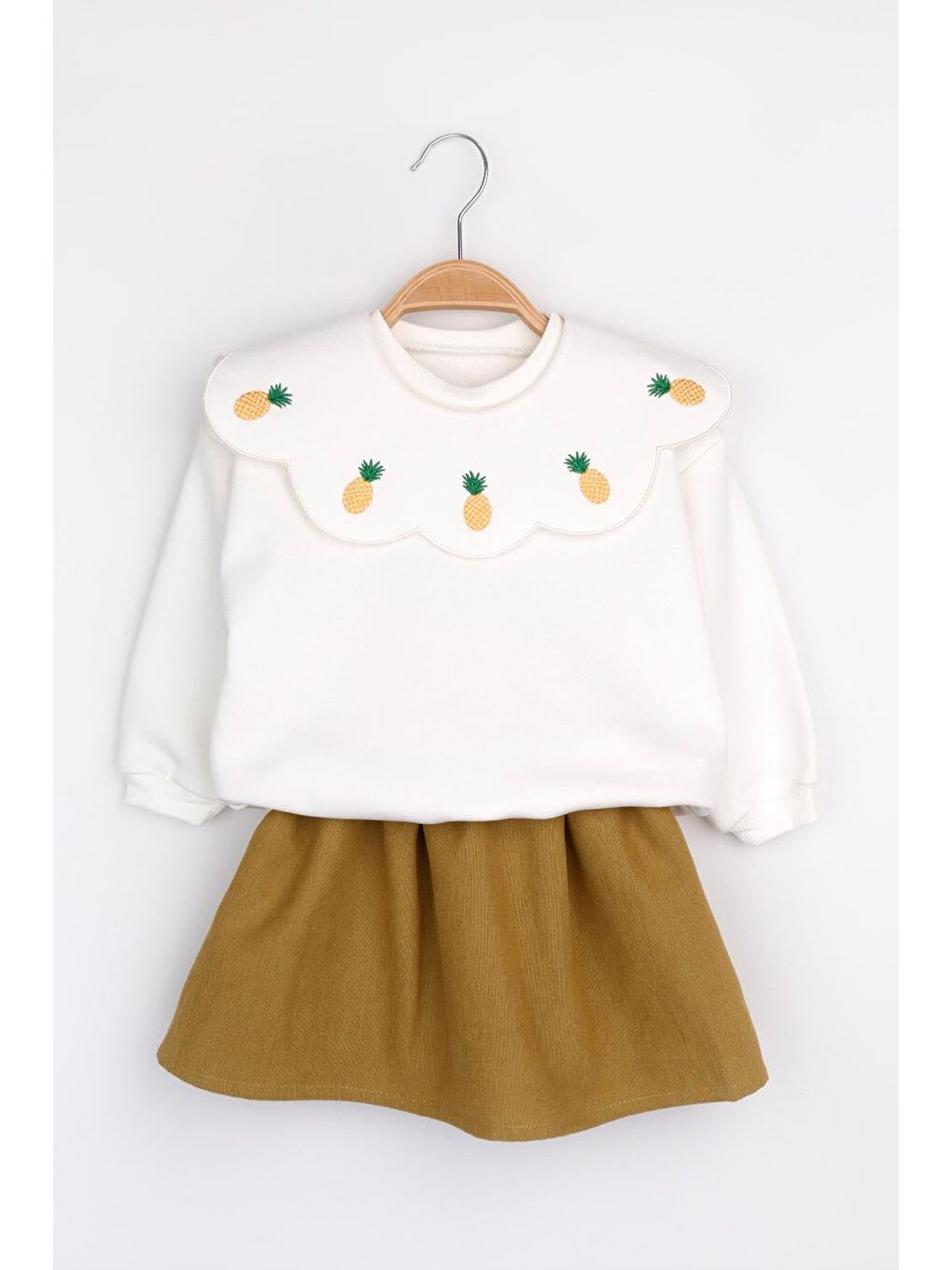 Sarı Hardal  Ananas Yakalı Kız Çocuk İkili Takım - Lovisa-2