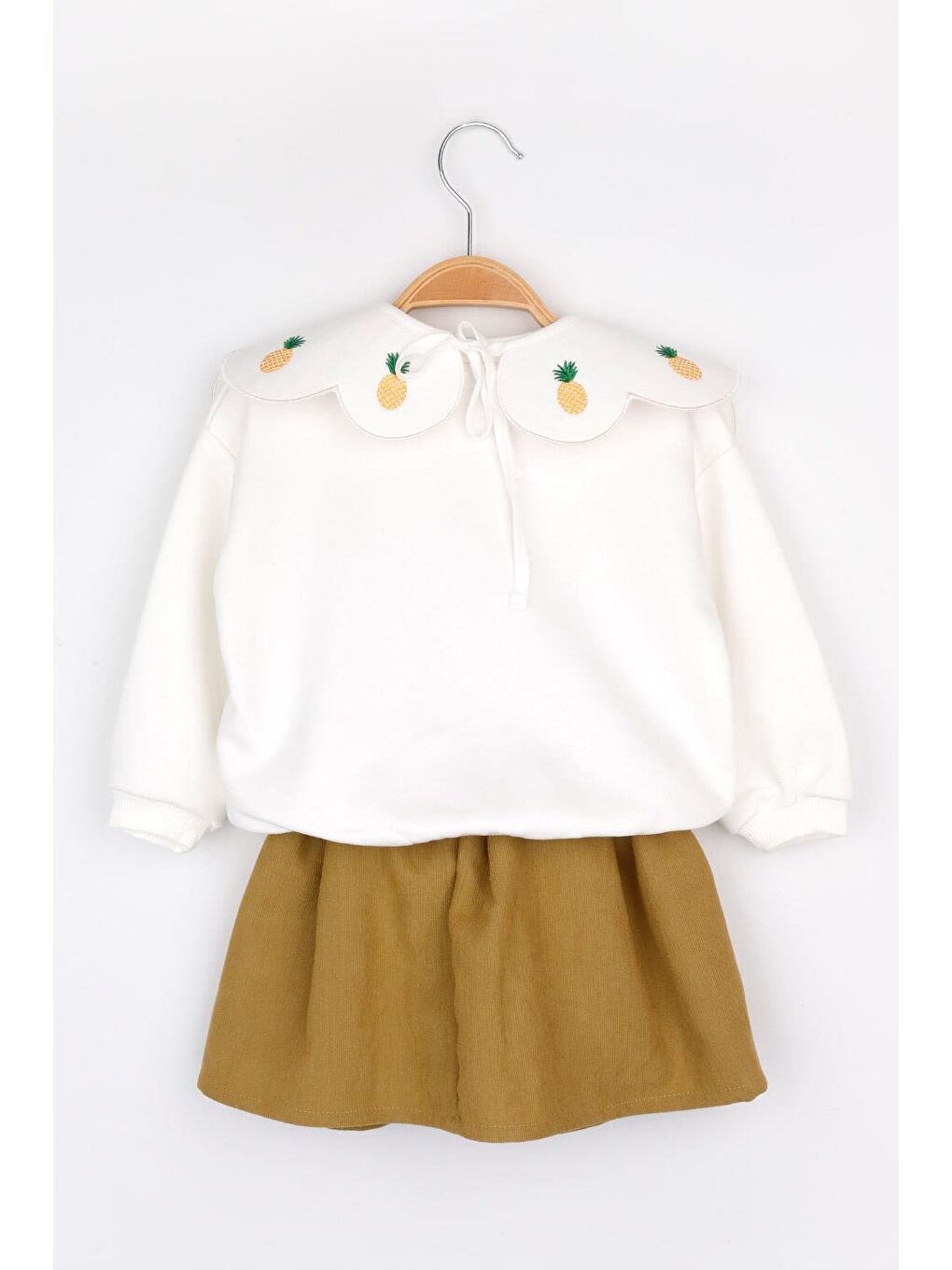 Sarı Hardal  Ananas Yakalı Kız Çocuk İkili Takım - Lovisa-3