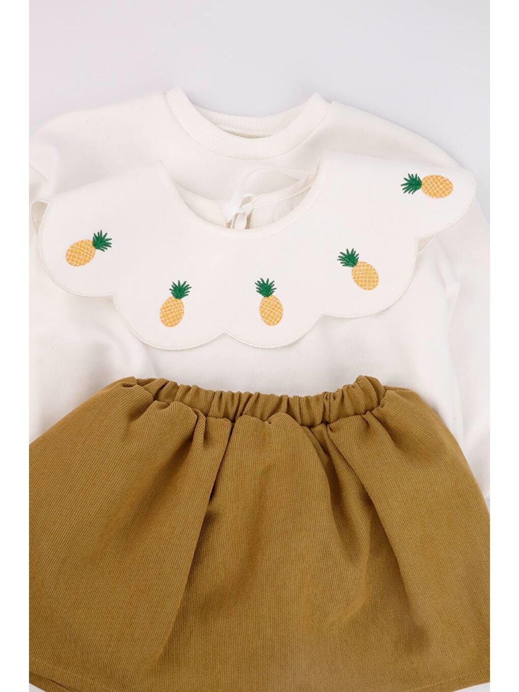 Sarı Hardal  Ananas Yakalı Kız Çocuk İkili Takım - Lovisa-4