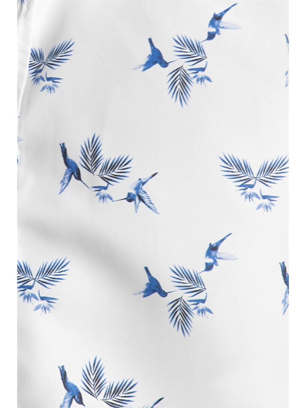 Beyaz Tudors Slim Fit Uzun Kol Baskılı Desenli Yaka Düğmeli Erkek Gömlek-4