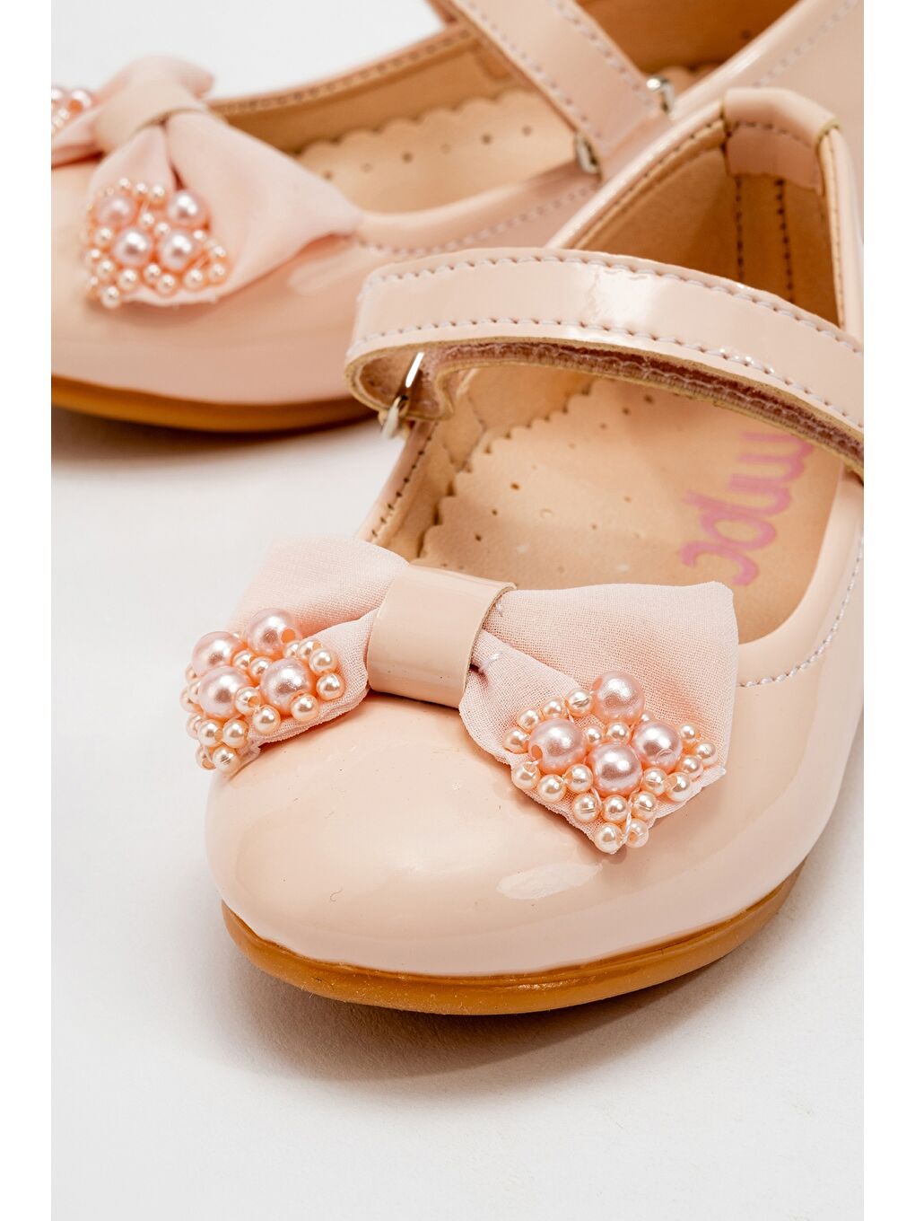 Pembe Kız Çocuk Pudra Fashion Babet-1