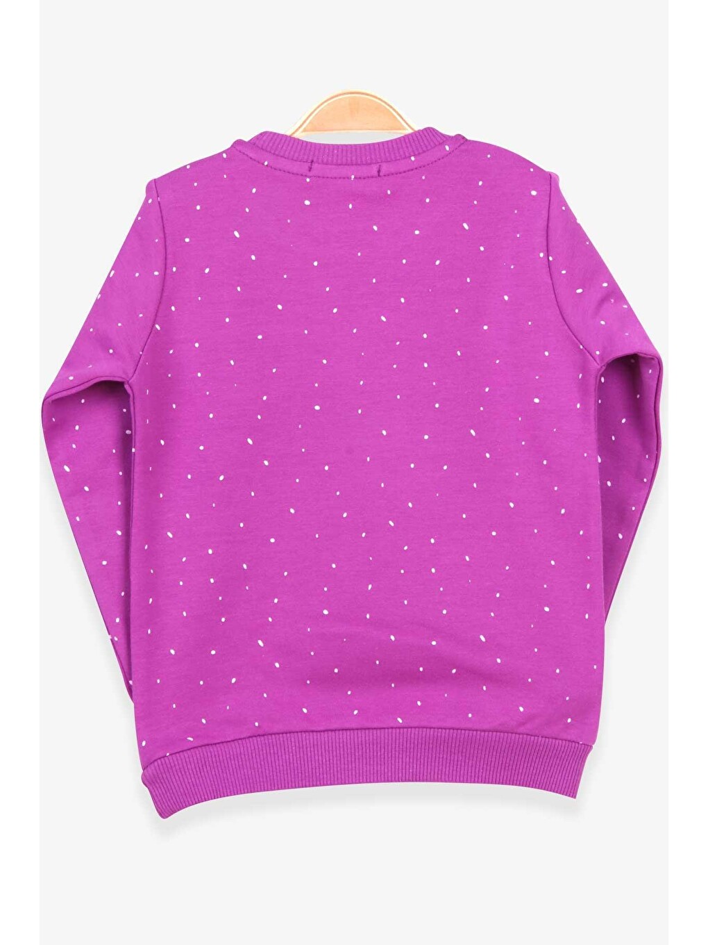 Kız Çocuk Sweatshirt Yazı Baskılı Desenli Mor (3 Yaş)-1