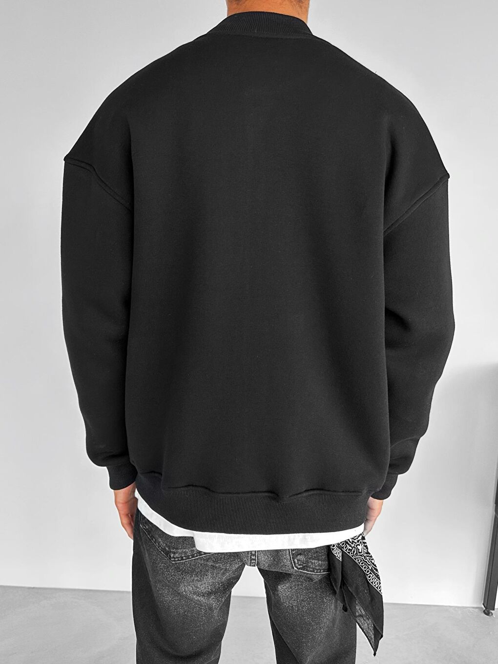 Erkek  Basic Kolej Ceket Siyah-2