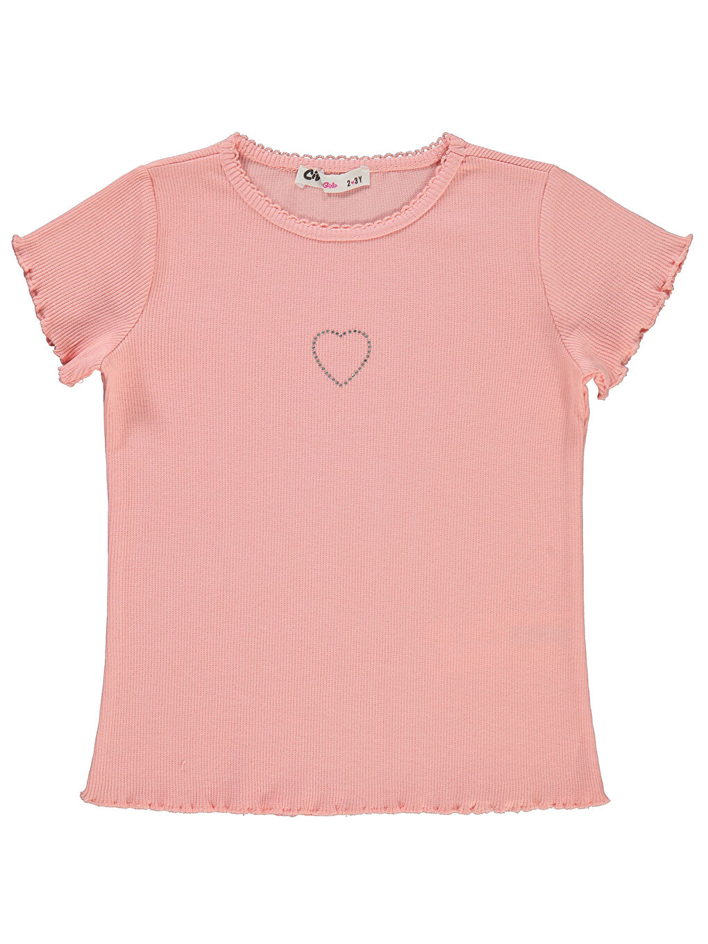 Pembe Girls Kız Çocuk Tişört 2-5 Yaş Pudra-1