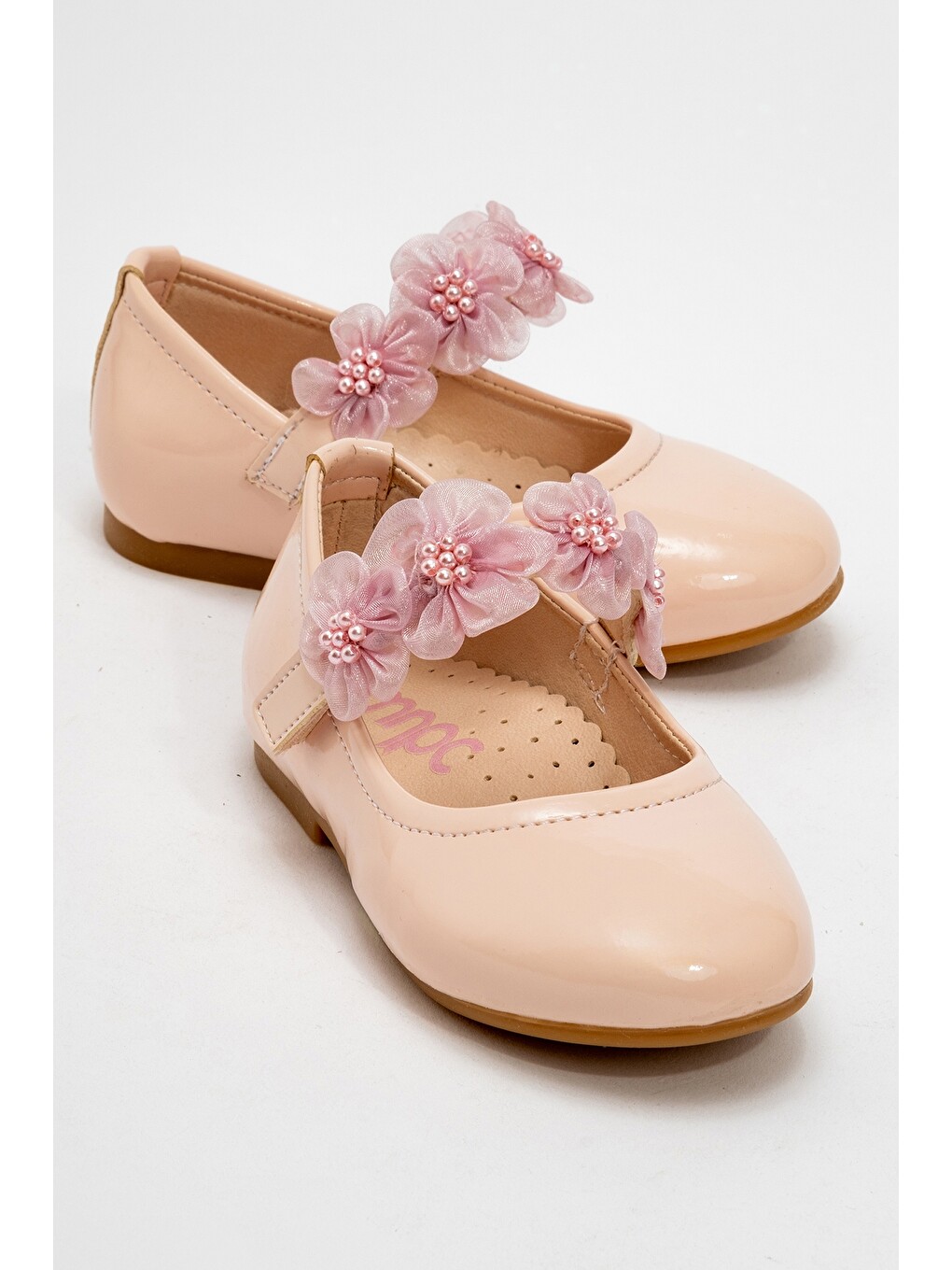 Pembe Kız Çocuk Pudra Fashion Babet