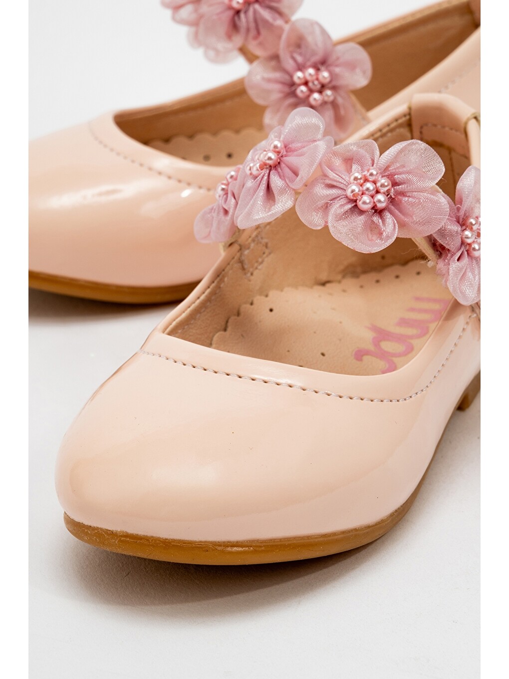 Pembe Kız Çocuk Pudra Fashion Babet-1