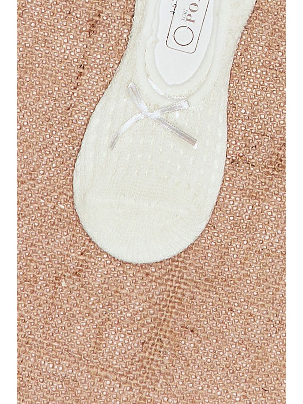 Ekru Kız Çocuk Babet File Çorap-1