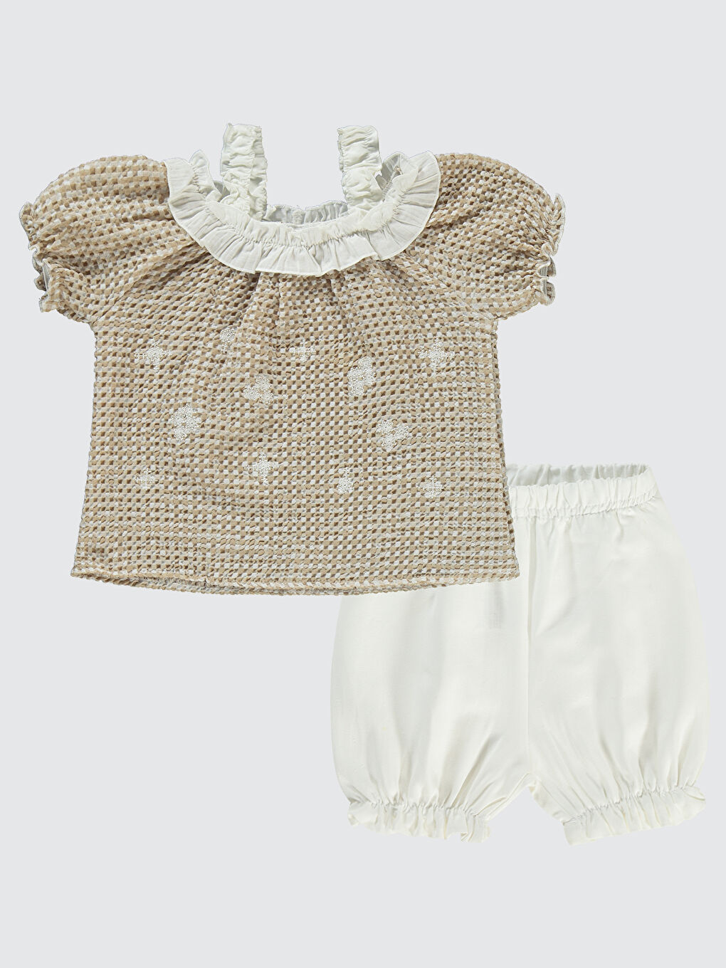 Kız Bebek Takıım 6-18 Ay Bej-1