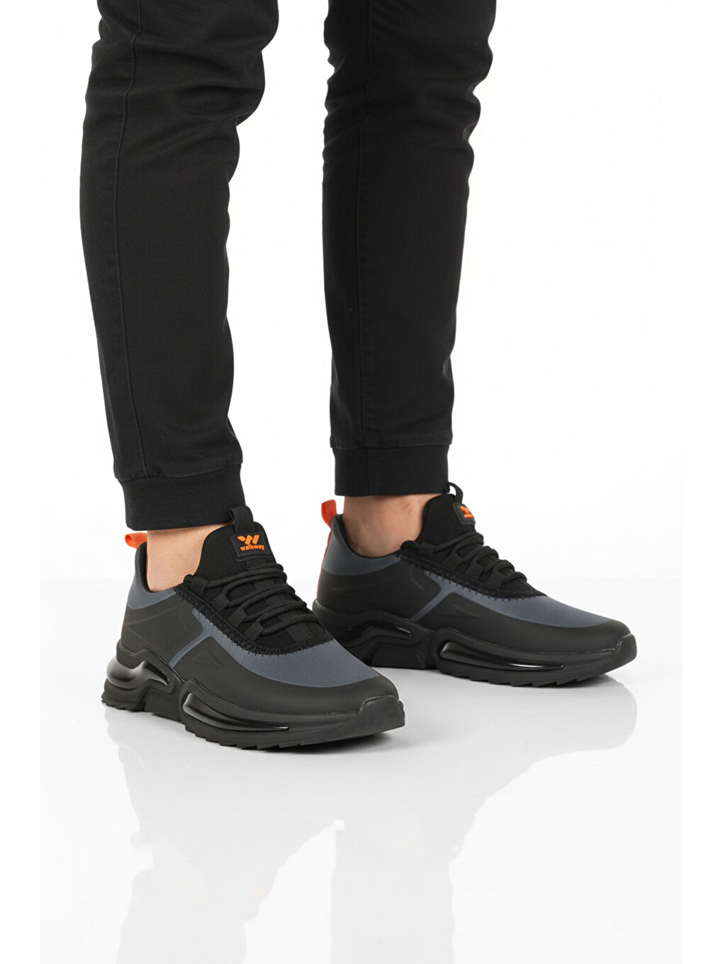 Gri Füme Bağcıklı Hafif Esnek Erkek Spor Ayakkabı Than 836 M