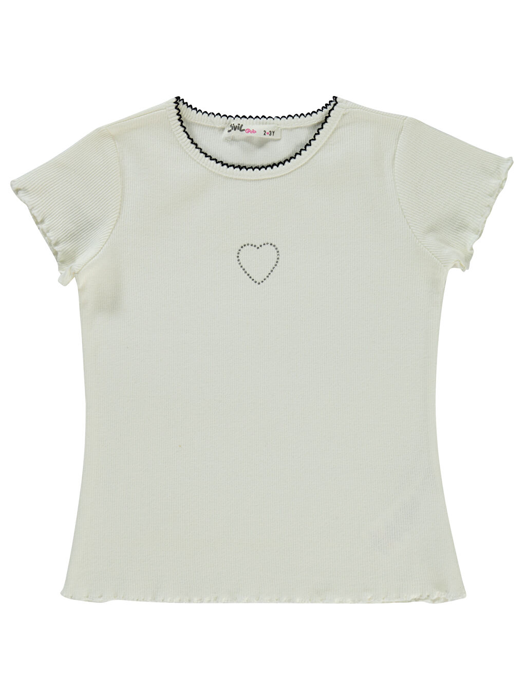 Girls Kız Çocuk Tişört 2-5 Yaş Ekru-1