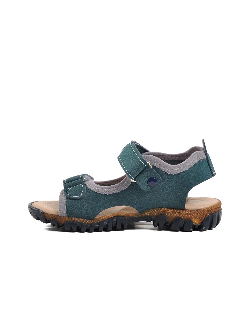 Arz 5000-P Lacivert Nubuk-Sarı Erkek Çocuk Sandalet-1