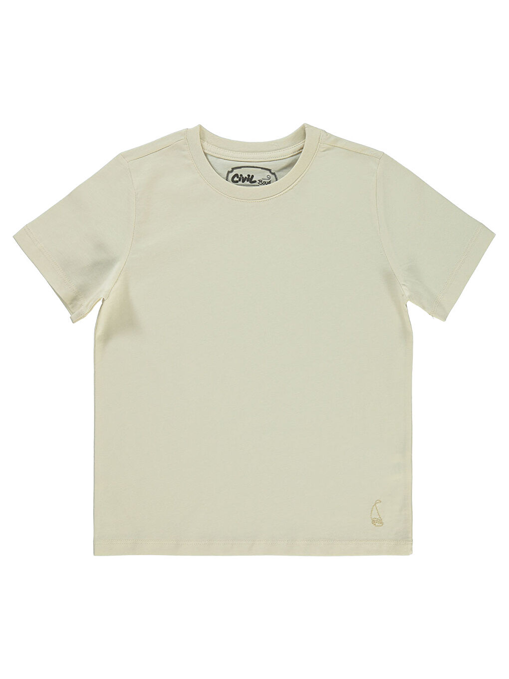 Bej Boys Erkek Çocuk Tişört 6-9 Yaş Fil Dişi