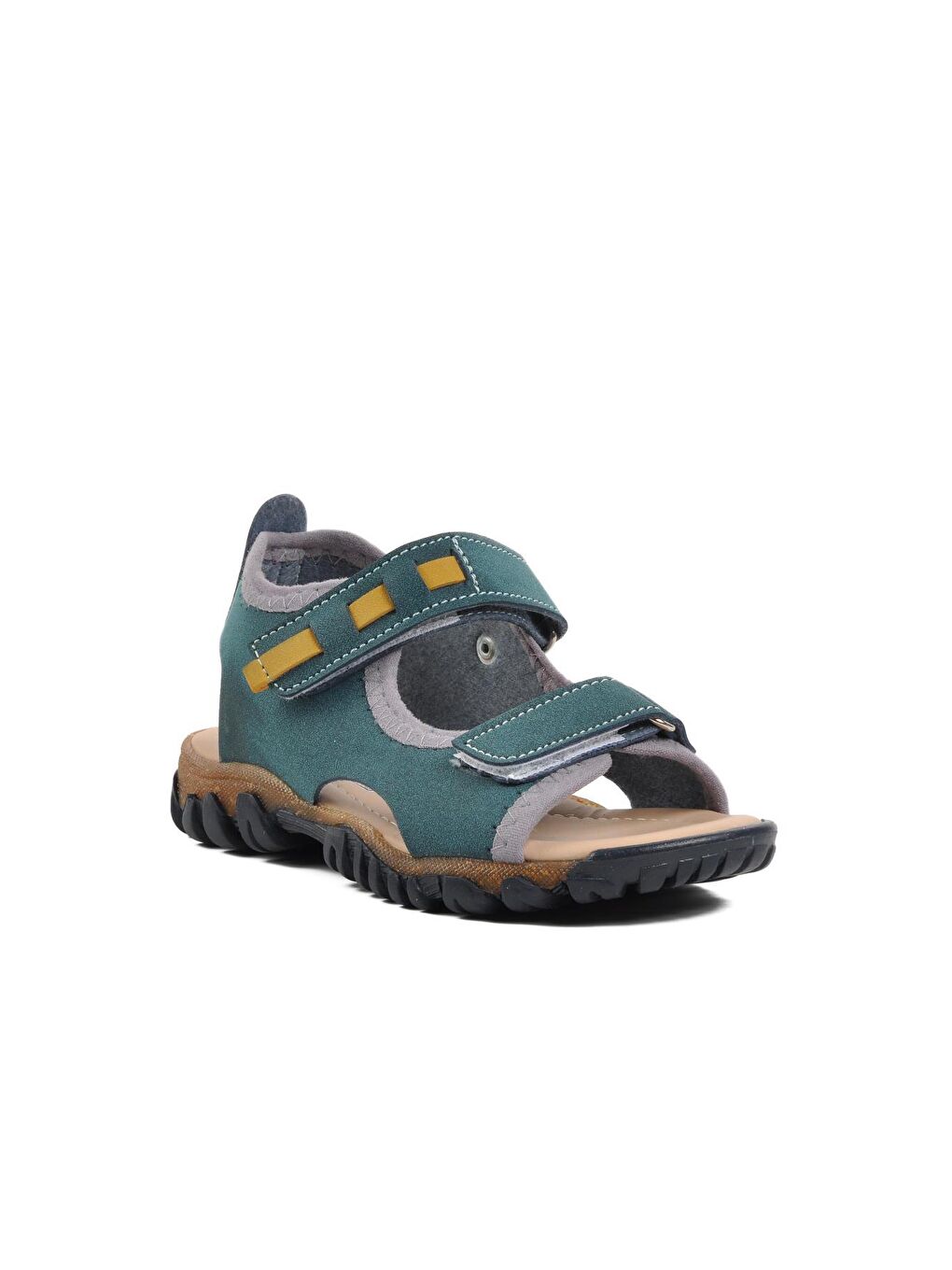 Arz 5000-P Lacivert Nubuk-Sarı Erkek Çocuk Sandalet-2