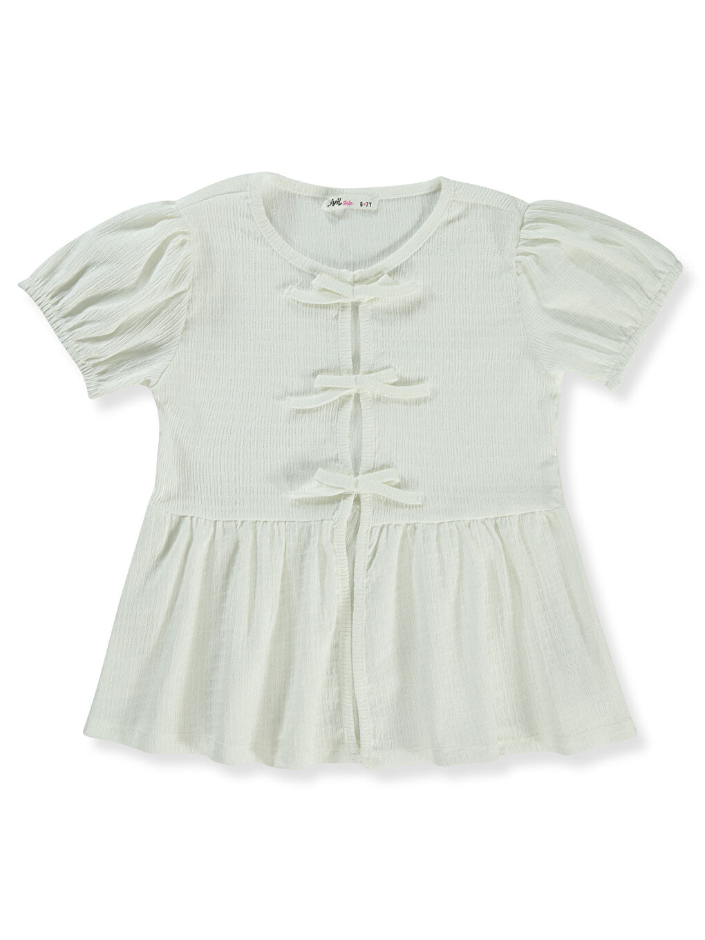 Girls Kız Çocuk Gömlek 10-13 Yaş Ekru